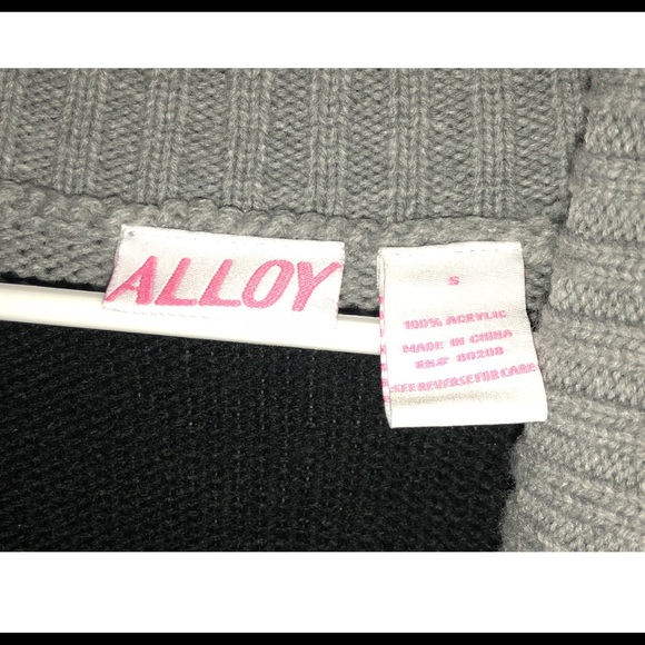 Black and grey striped sweater. - Picture 3 of 3